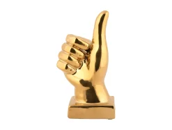 Sale Present time - Statue Okay ceramic gold plated