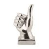 Present time - Statue Okay ceramic chrome plated