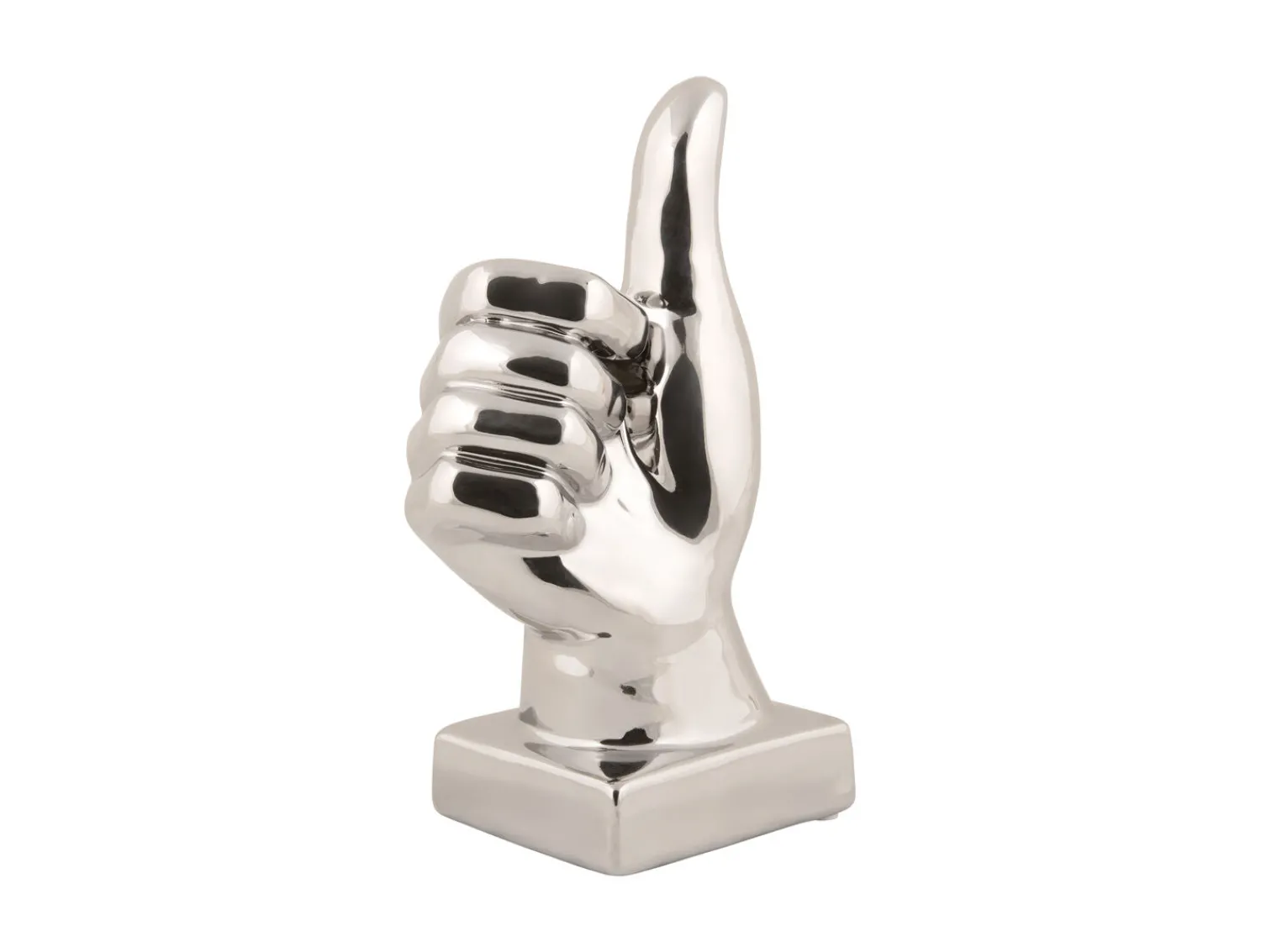 Present time - Statue Okay ceramic chrome plated