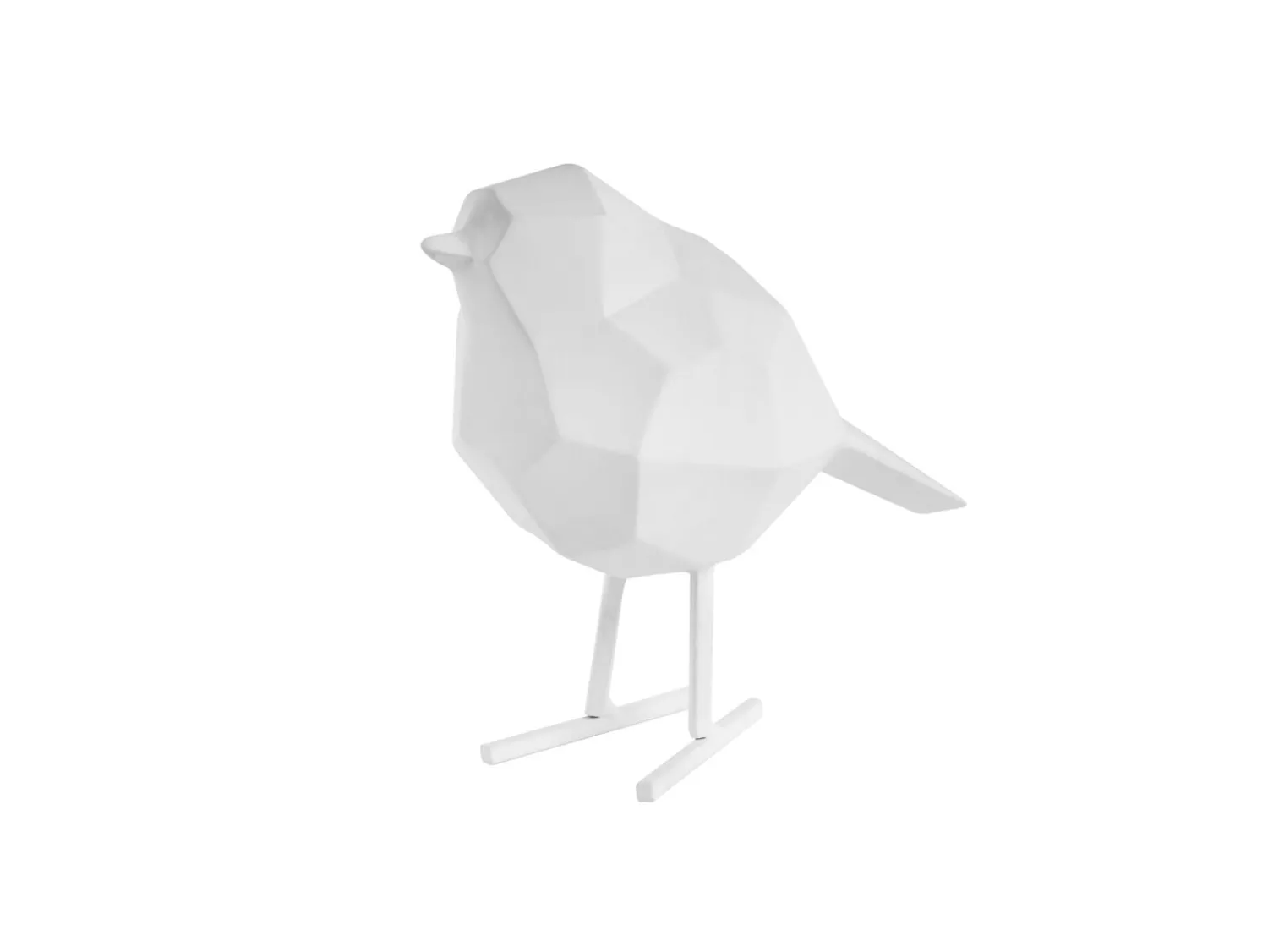 Sale Present time - Statue Origami bird small polyresin matt white