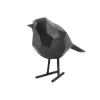 Clearance Present time - Statue Origami bird small polyresin matt black