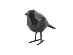 Clearance Present time - Statue Origami bird small polyresin matt black