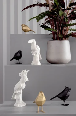 Clearance Present time - Statue Origami bird small polyresin matt black