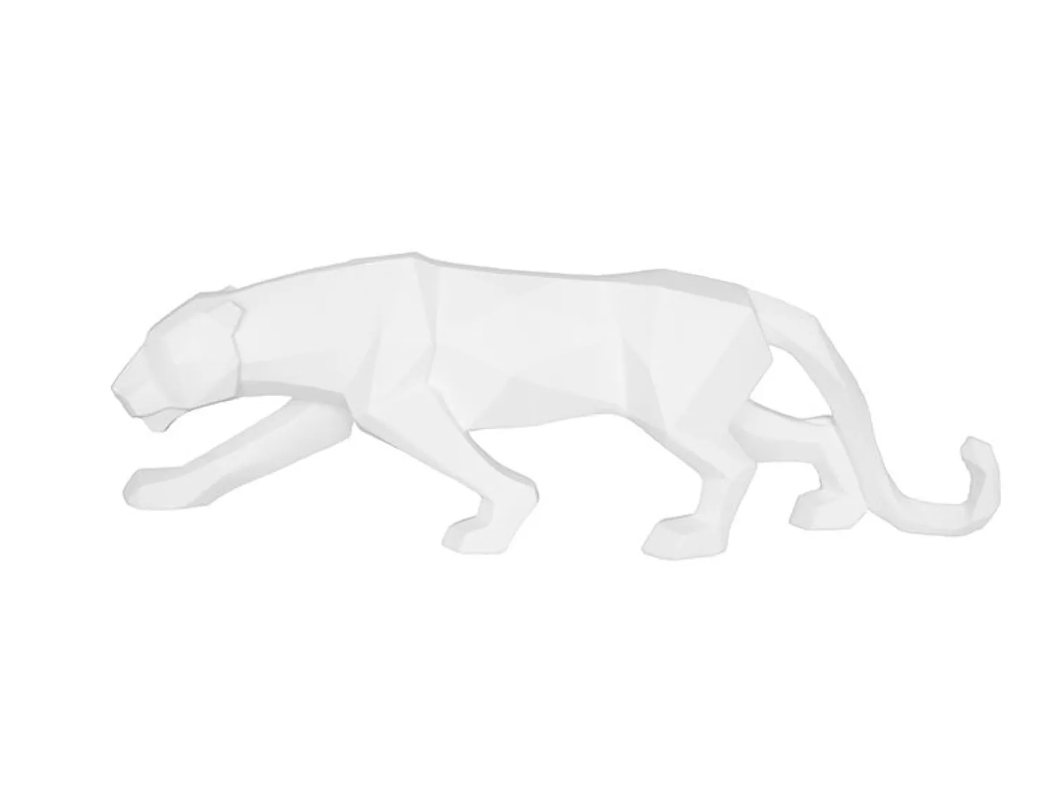 Best Present time - Statue Origami Panther polyresin matt white