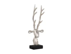 Discount Present time - Statue Reindeer Head brushed silver