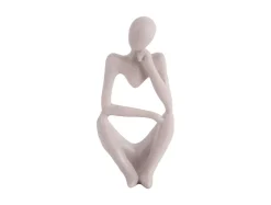 Outlet Present time - Statue Wondering polyresin light grey