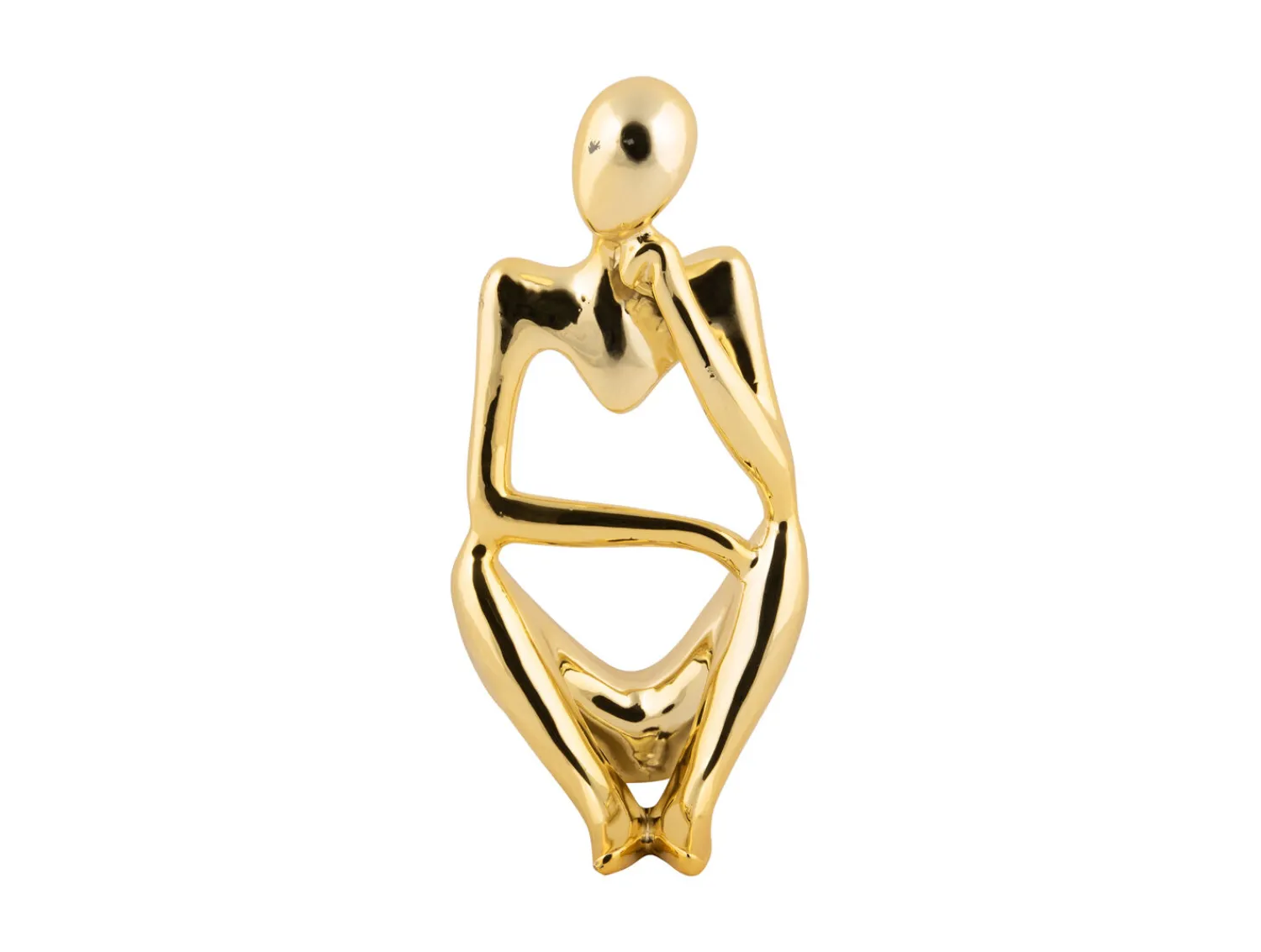 New Present time - Statue Wondering polyresin gold plated