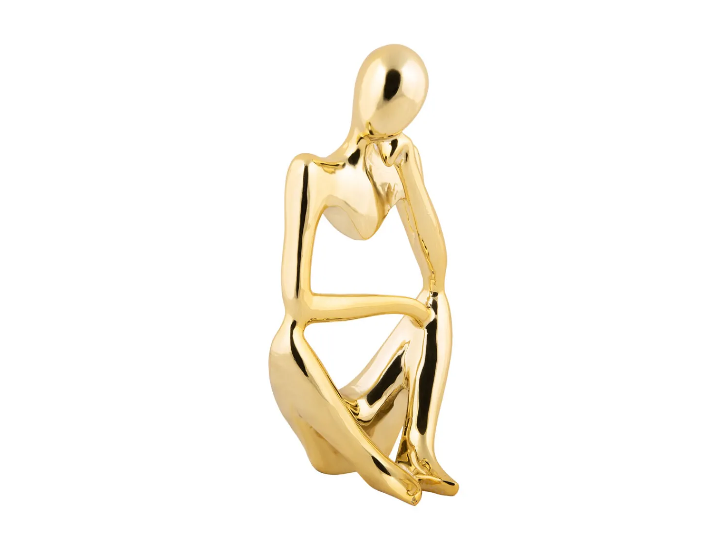 New Present time - Statue Wondering polyresin gold plated