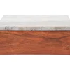 Outlet Present time - Storage box Acacia large brown marble lid