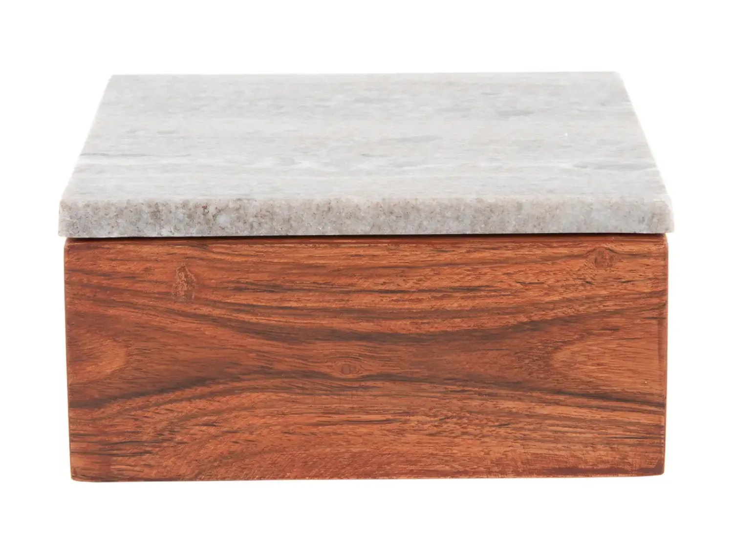 Online Present time - Storage box Acacia brown marble lid