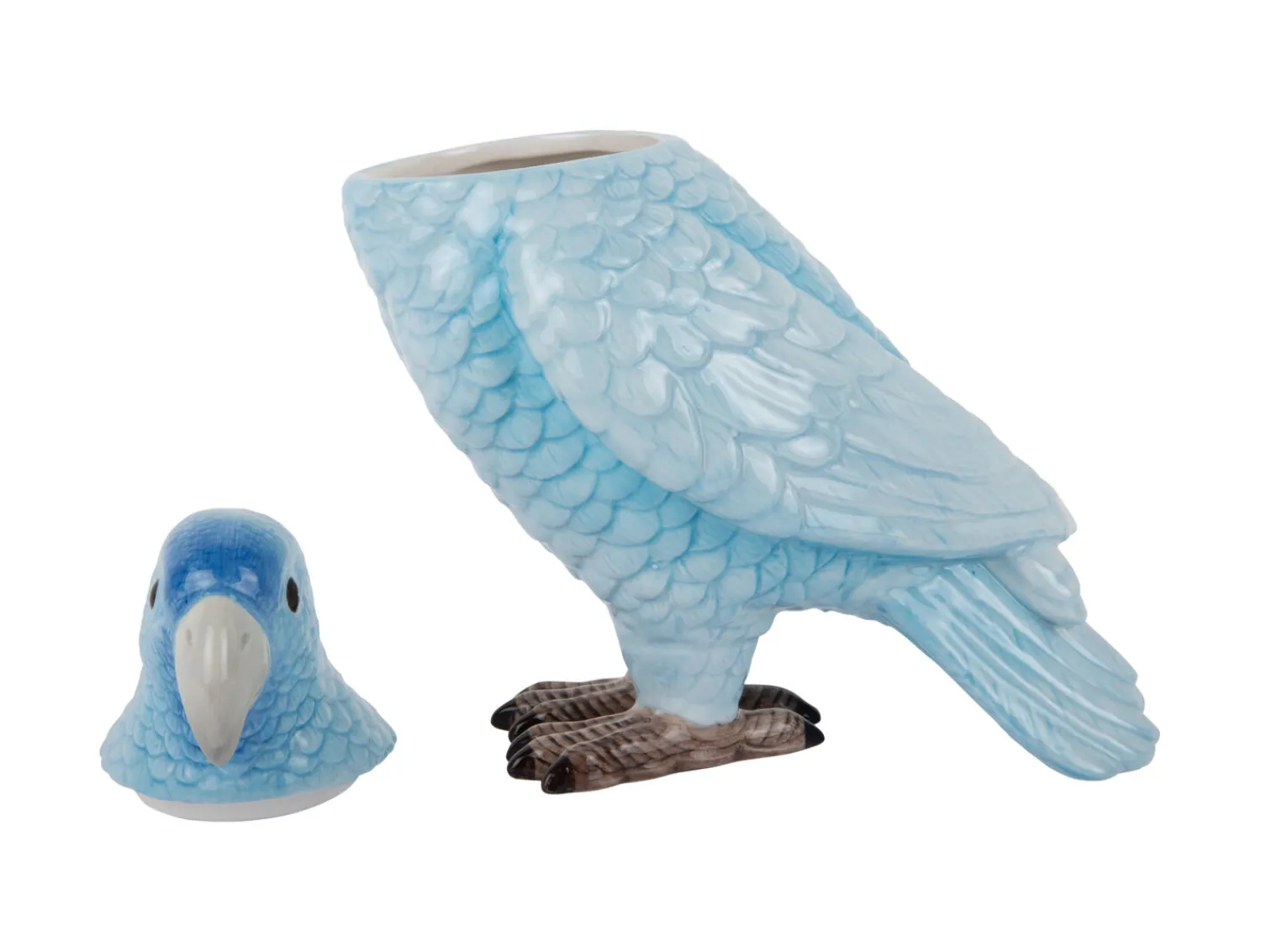 Sale Present time - Storage jar Bird soft blue