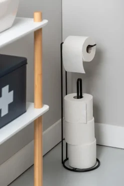 Hot Present time - Toilet roll holder Wired metal black