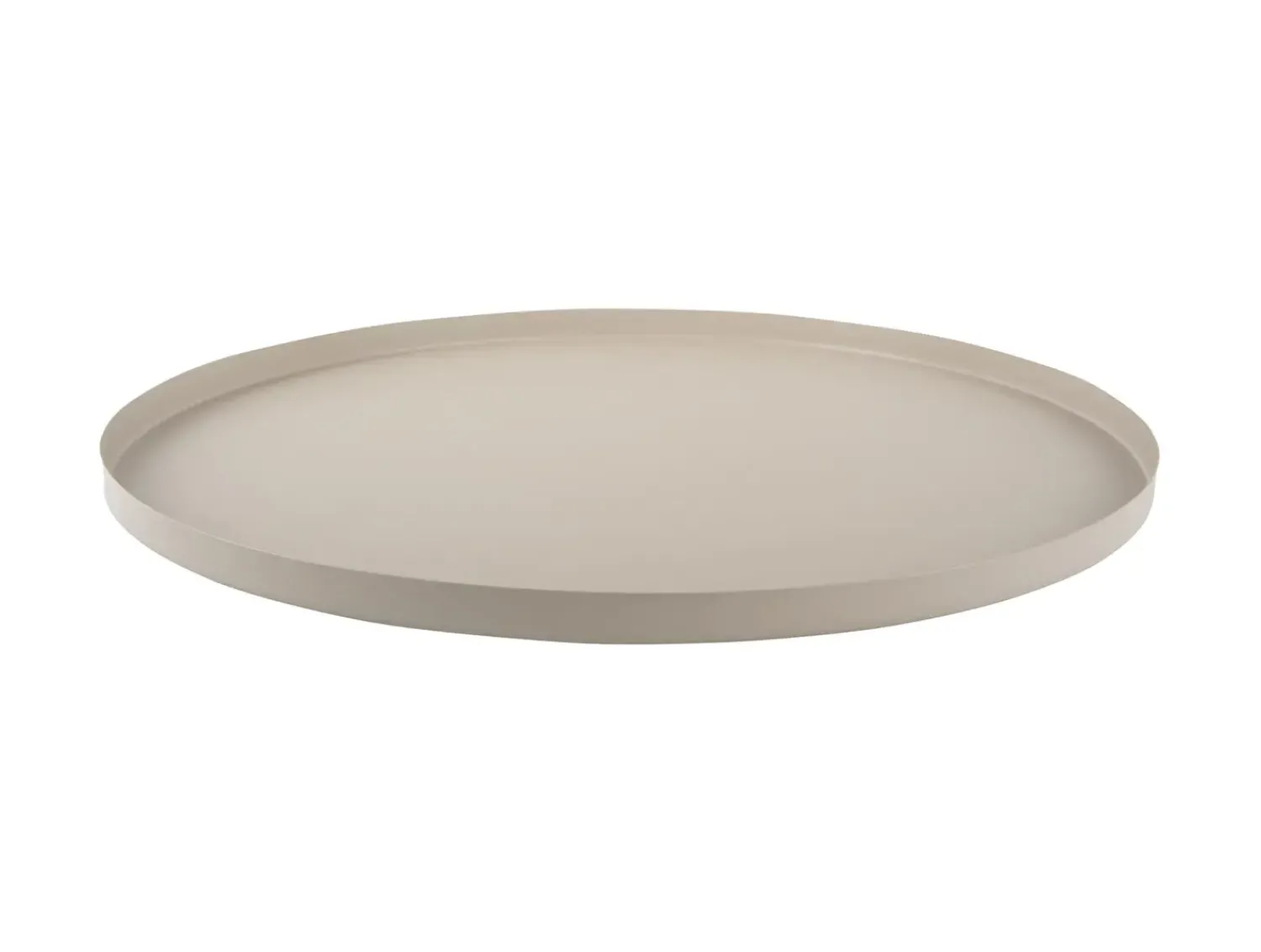 Present time - Tray Servir round large warm grey