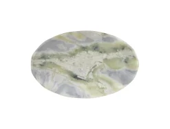 Discount Present time - Tray Waved oval large marble himalayan green