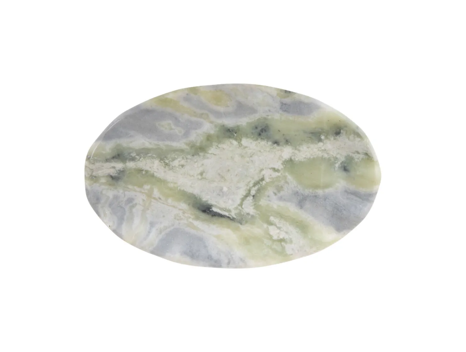 Discount Present time - Tray Waved oval large marble himalayan green
