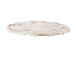 Sale Present time - Tray Waved oval medium marble brown