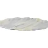 New Present time - Tray Waved oval medium marble himalayan green