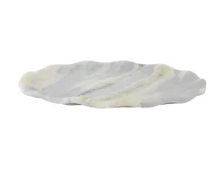 New Present time - Tray Waved oval medium marble himalayan green