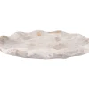 Outlet Present time - Tray Waved oval small marble brown