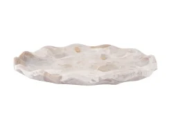 Outlet Present time - Tray Waved oval small marble brown