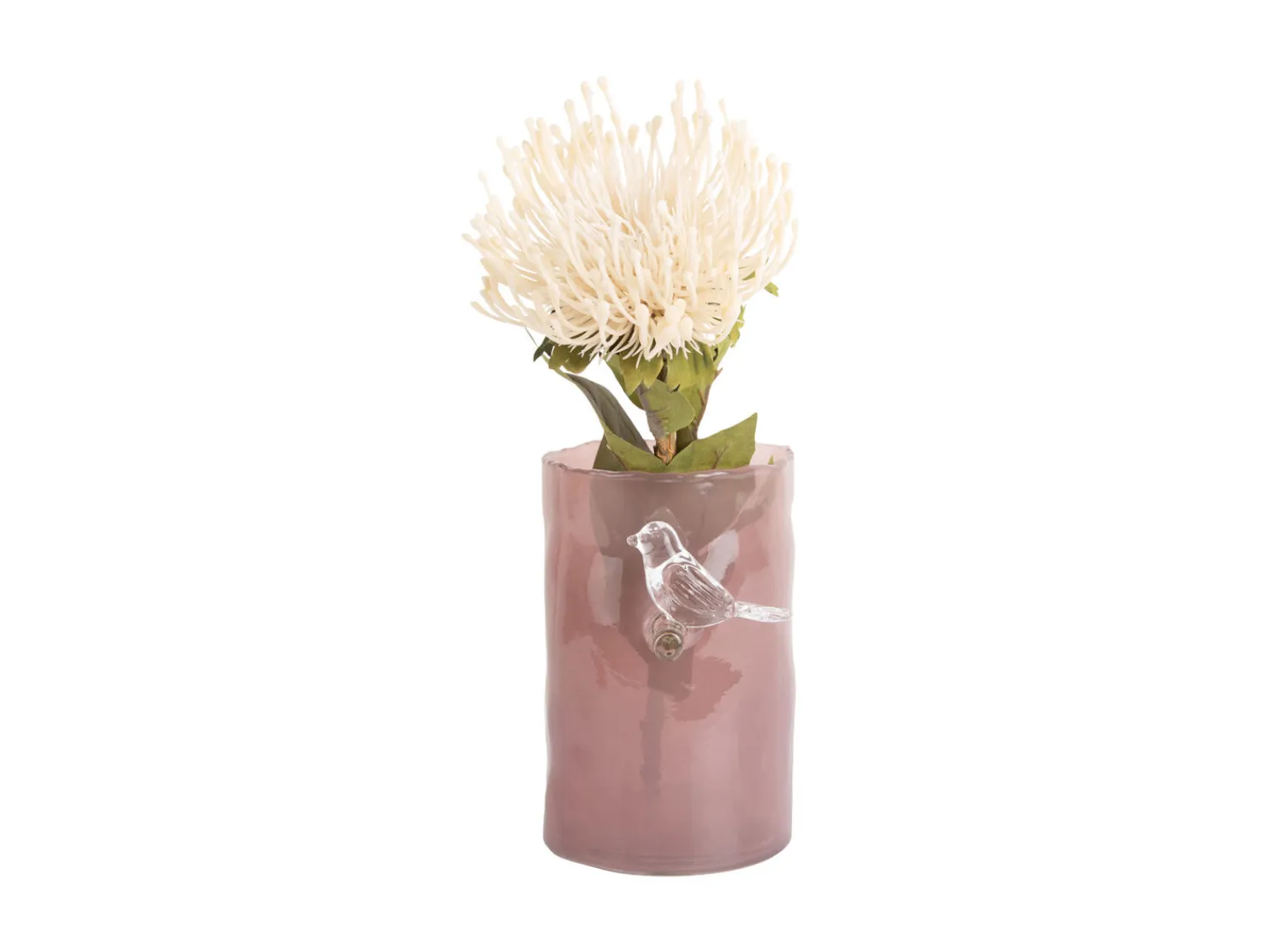 Discount Present time - Vase Bird On Branch small soft pink
