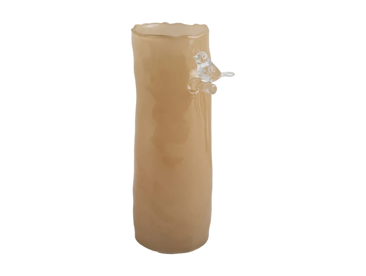 Sale Present time - Vase Bird On Branch large soft yellow