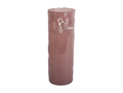 Present time - Vase Bird On Branch large soft pink