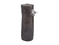 New Present time - Vase Bird On Branch large dark grey