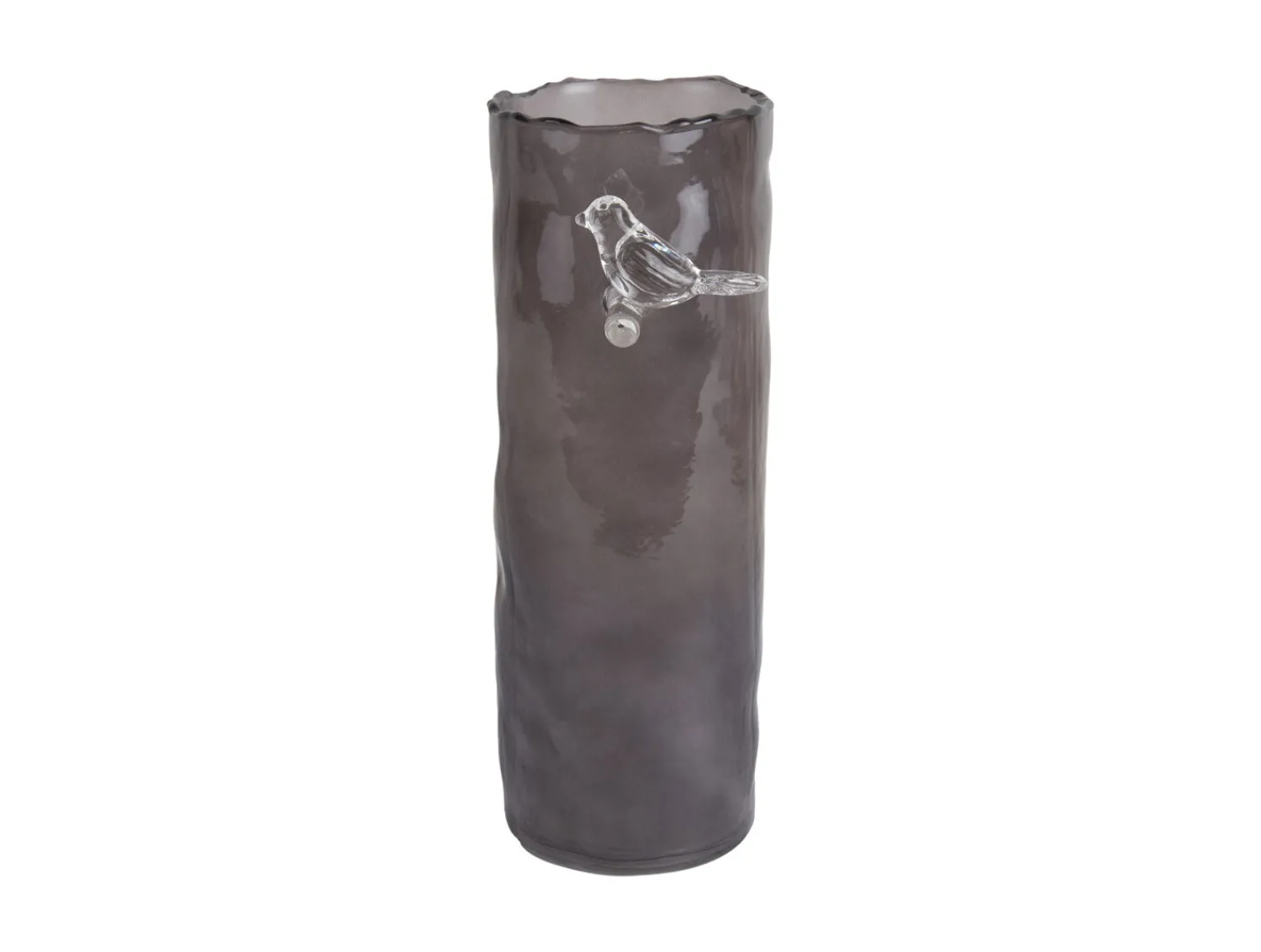 New Present time - Vase Bird On Branch large dark grey
