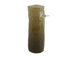 Best Present time - Vase Bird On Branch large army green