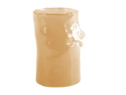New Present time - Vase Bird On Branch small soft yellow