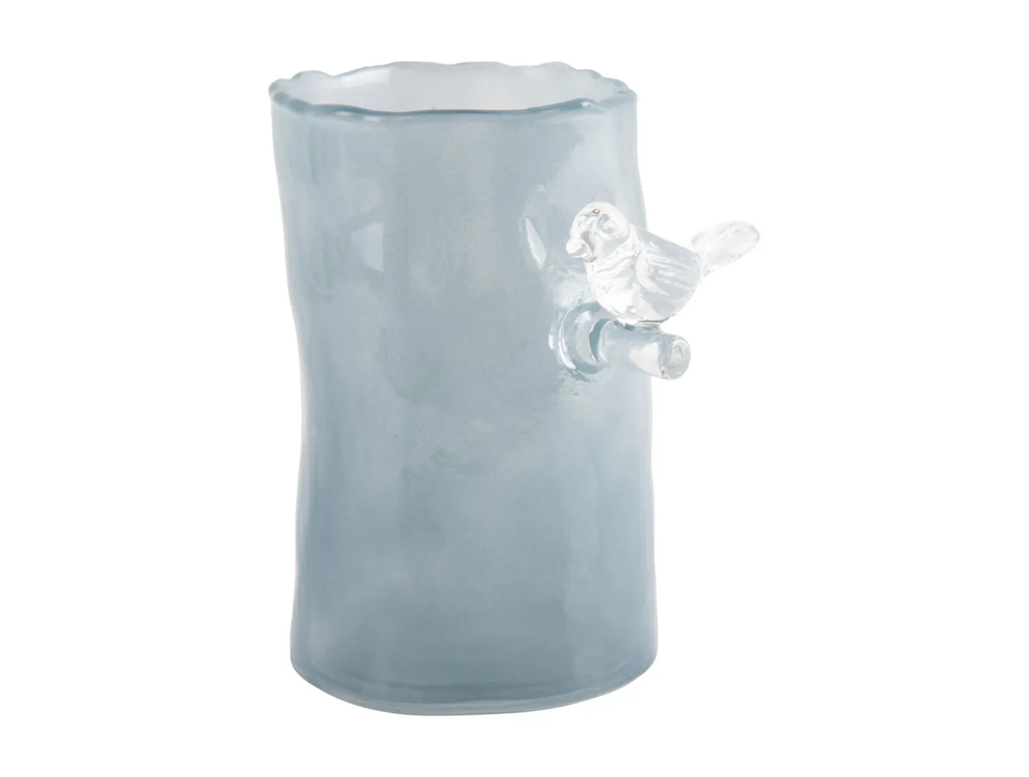 Hot Present time - Vase Bird On Branch small misty blue