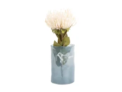 Hot Present time - Vase Bird On Branch small misty blue
