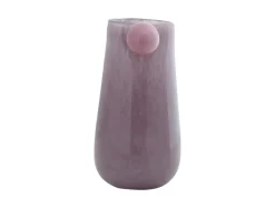 New Present time - Vase Bolita glass medium soft purple w. soft pink