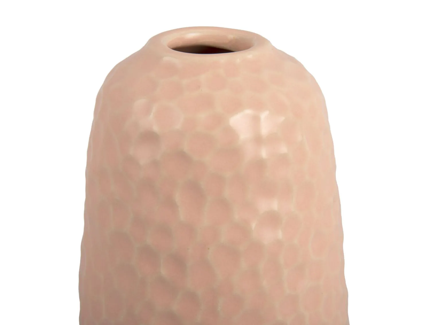 New Present time - Vase Carve Wide ceramic matt soft pink
