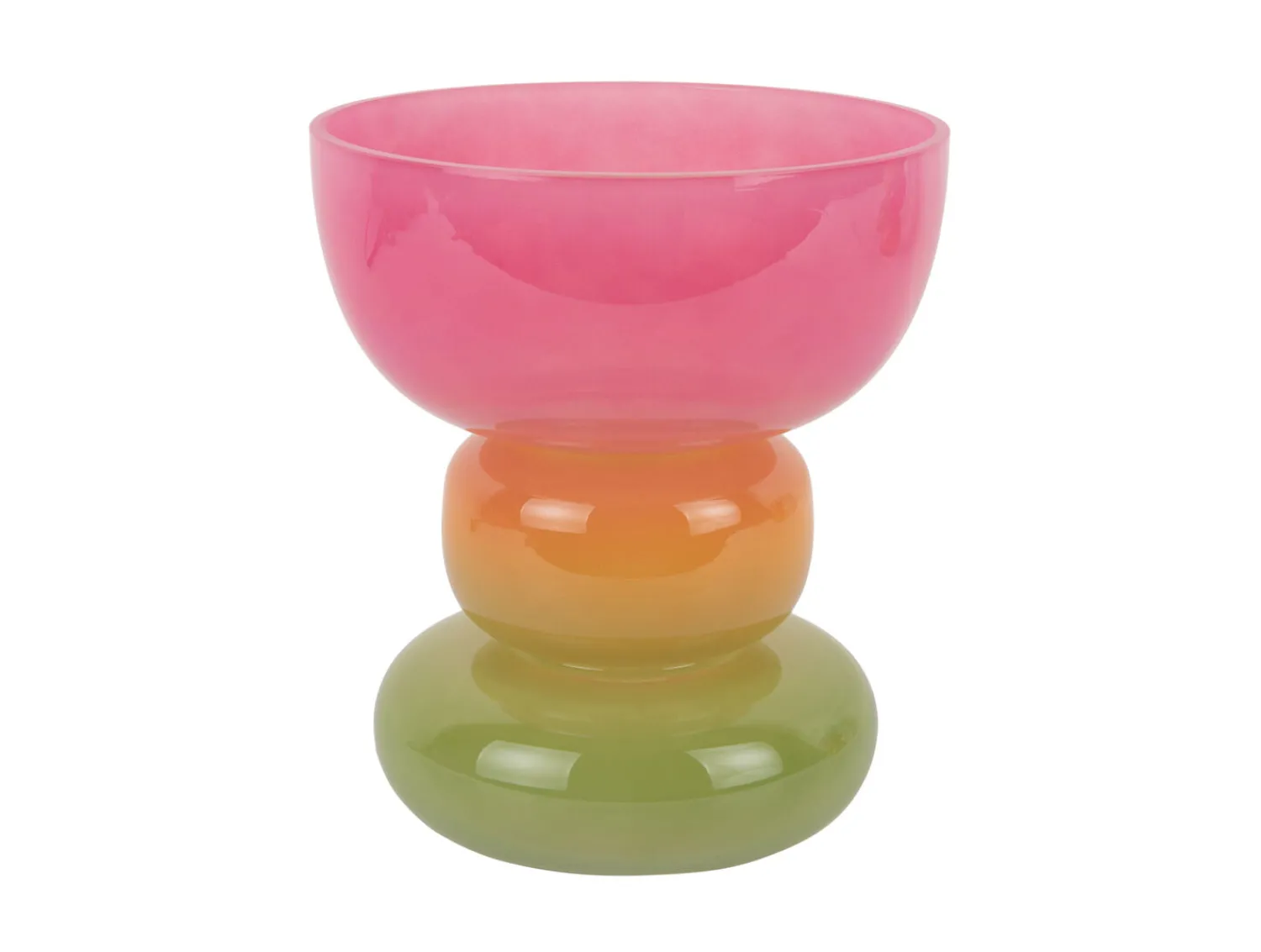 Hot Present time - Vase Funky Vibes glass wide multi colour