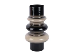 New Present time - Vase Grato small black w. warm grey