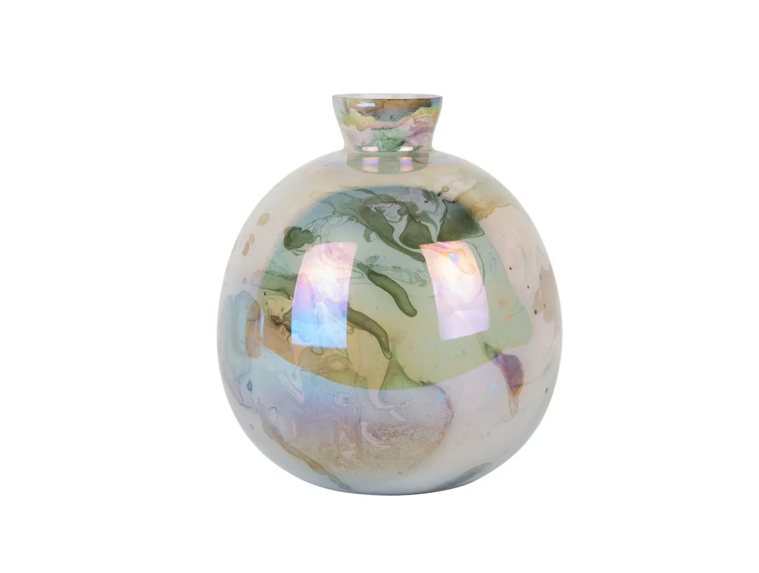 New Present time - Vase Melange bottle pearly jungle green