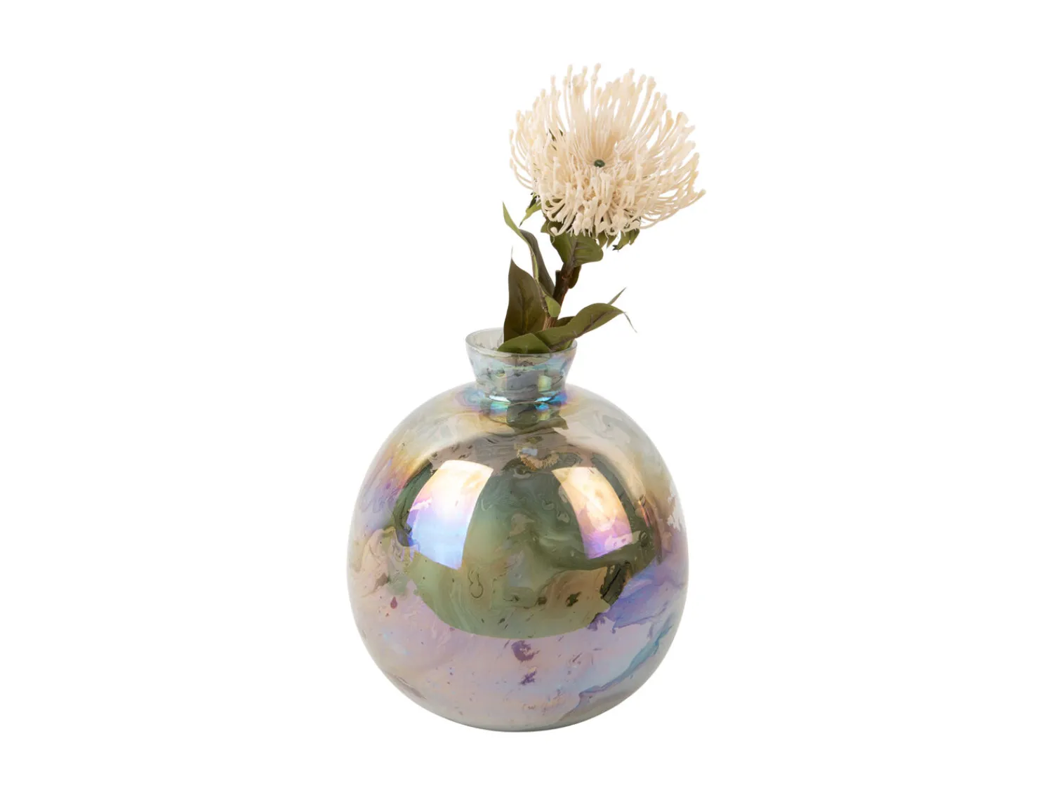New Present time - Vase Melange bottle pearly jungle green