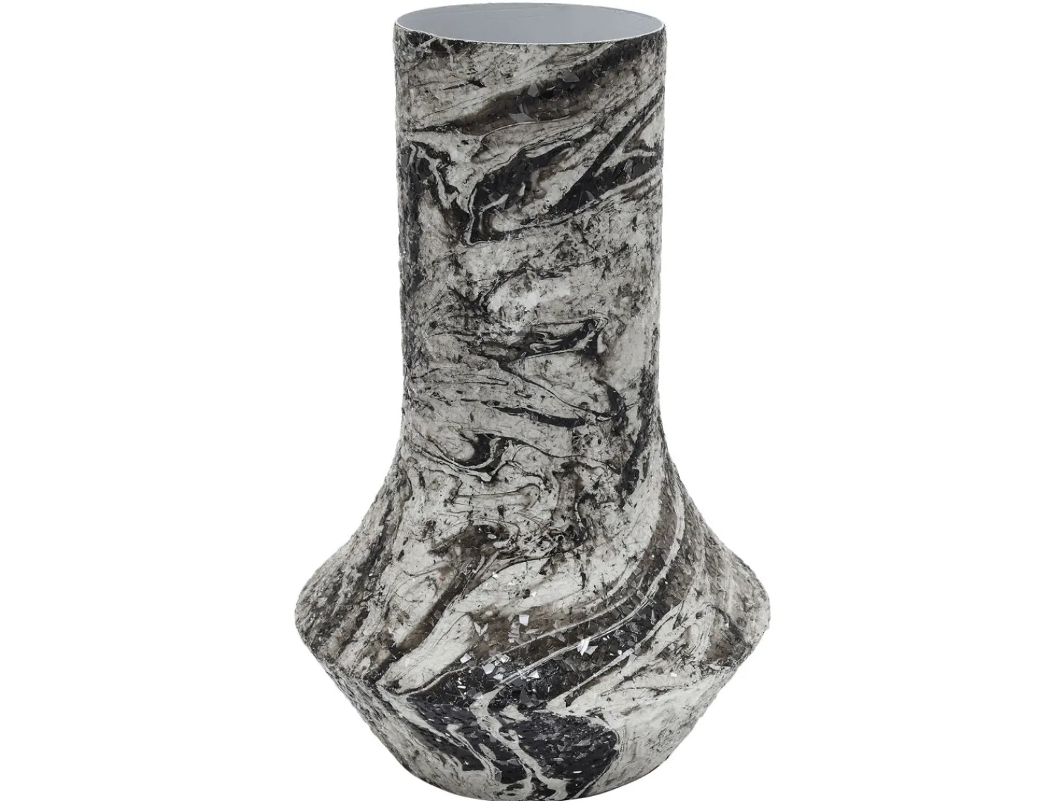 Outlet Present time - Vase Mosaic Marble white