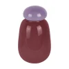 Clearance Present time - Vase Nuevo Dulce dark mauve w. soft purple lid
