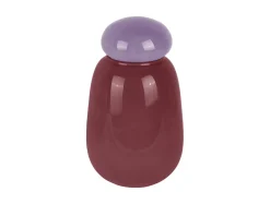 Clearance Present time - Vase Nuevo Dulce dark mauve w. soft purple lid