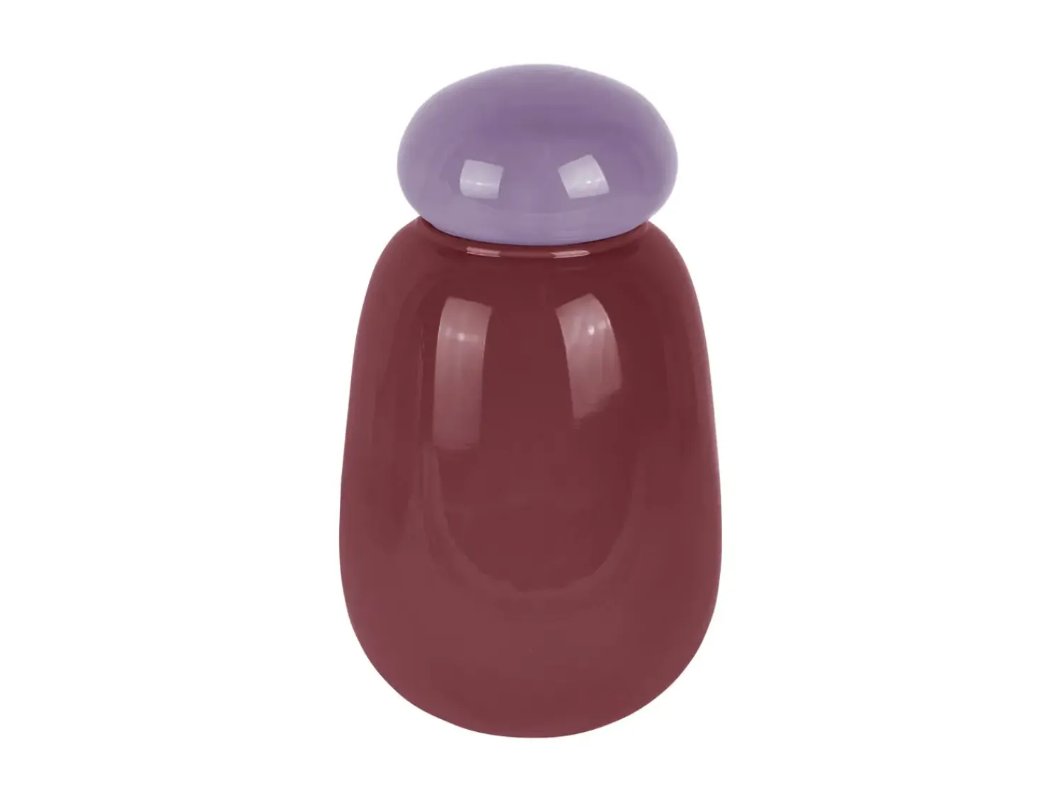 Clearance Present time - Vase Nuevo Dulce dark mauve w. soft purple lid