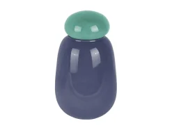 Best Present time - Vase Nuevo Dulce dark blue w. soft blue lid