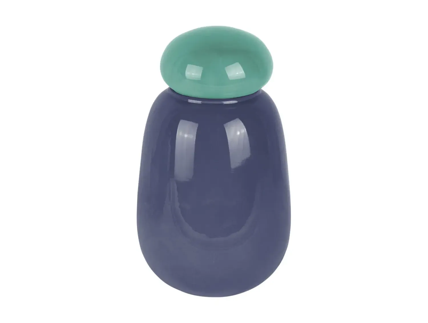 Best Present time - Vase Nuevo Dulce dark blue w. soft blue lid