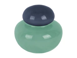 New Present time - Vase Nuevo Dulce small soft blue w. dark blue lid