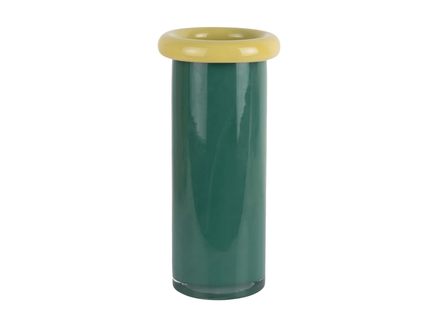 New Present time - Vase Plegado L retro green w. soft yellow