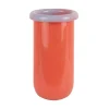 Hot Present time - Vase Plegado M bright orange w. soft purple