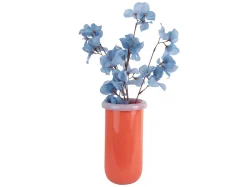 Hot Present time - Vase Plegado M bright orange w. soft purple