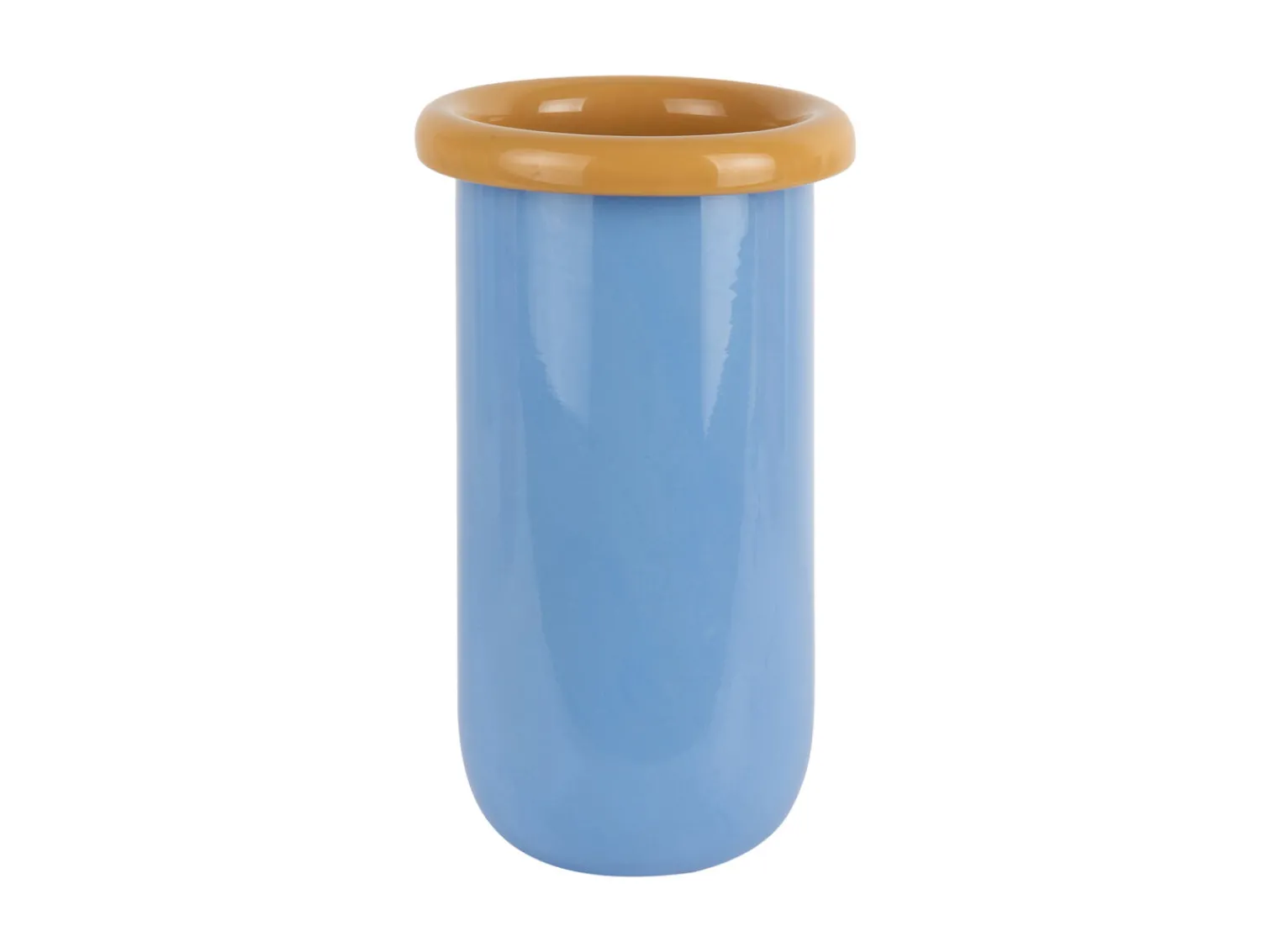 Discount Present time - Vase Plegado M soft blue w. mango yellow